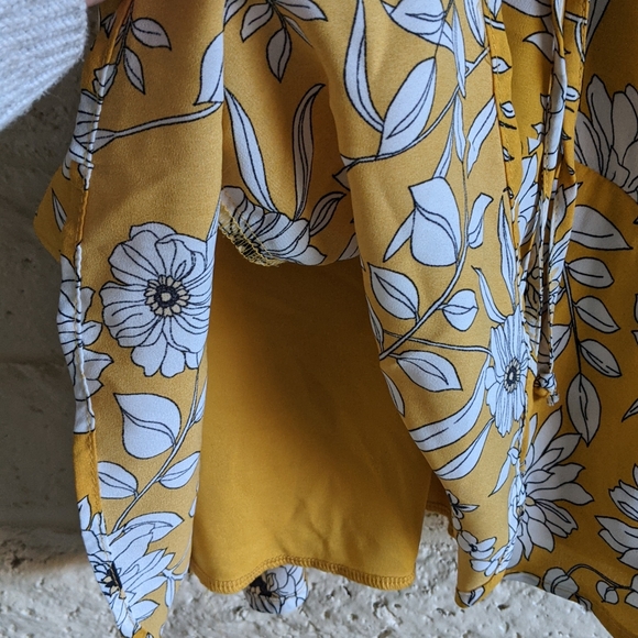 Row A | yellow floral summer dress size xl - Picture 6 of 7